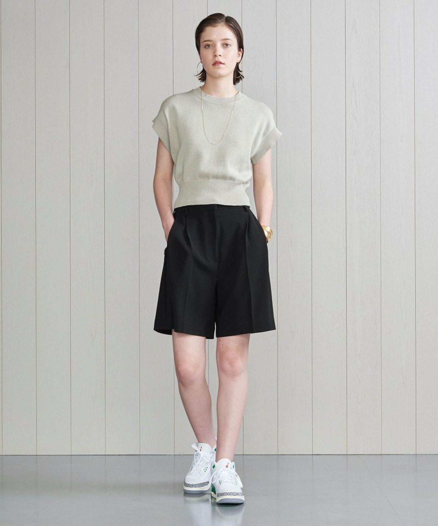 <H>DOUBLE CLOTH SHORT PANTS 23SS/パンツ